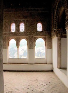 A room with a view - one of the rooms providing views of Granada