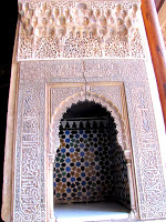 Details on marble, stucco and tiles