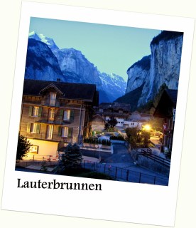 Lauterbrunnen at dawn from out our window